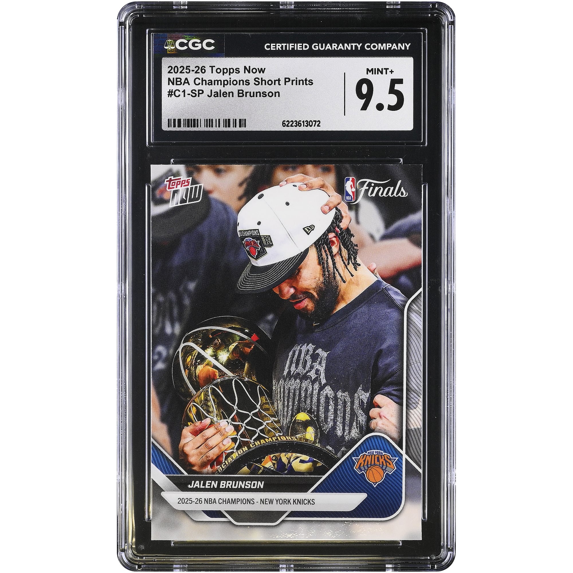 Carte Jalen Brunson New York Knicks 2025-26 Topps Now NBA Champions Short Prints #C1-SP authentifiée CGC MINT+ 9.5 - No Gender Taille: No Size