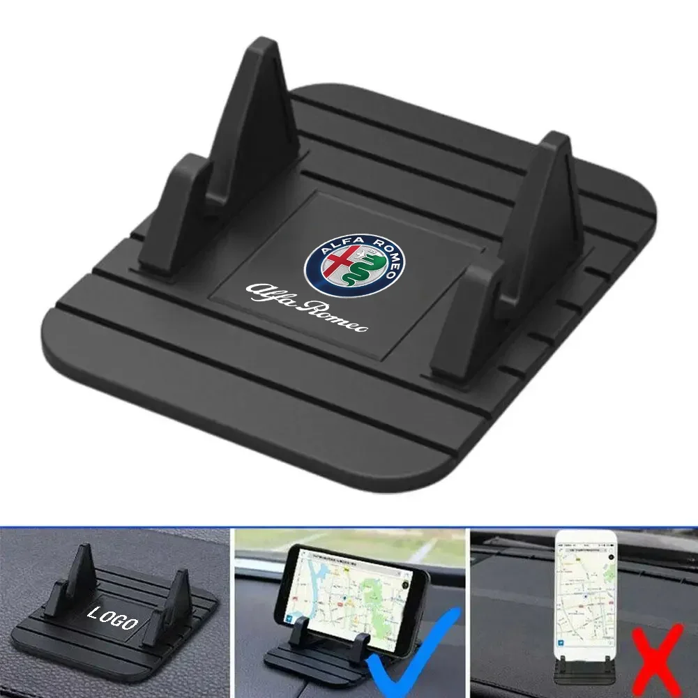 Silikon Auto Telefon Halter Telefon Anti-slip Halterung Ständer GPS Halterung Für Alfa Romeo Giulia Stelvio Giulietta 156 159 Mito Tonale