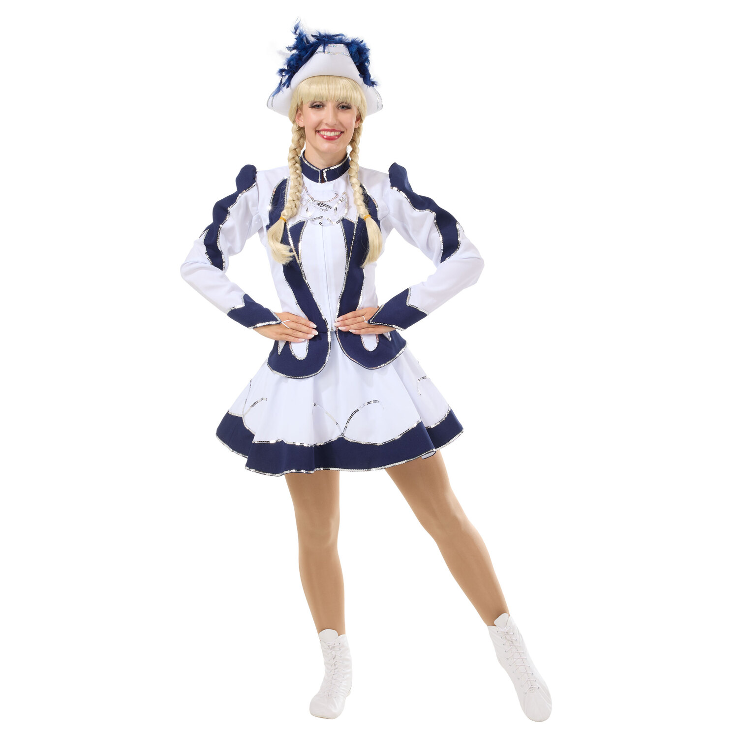 buttinette Déguisement de majorette "Estelle", bleu foncé