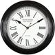 Towcester Clock Works Co. Traditional Quartz Wall Clock with Large Roman Numerals, Black, 30 cm l x 30 cm w