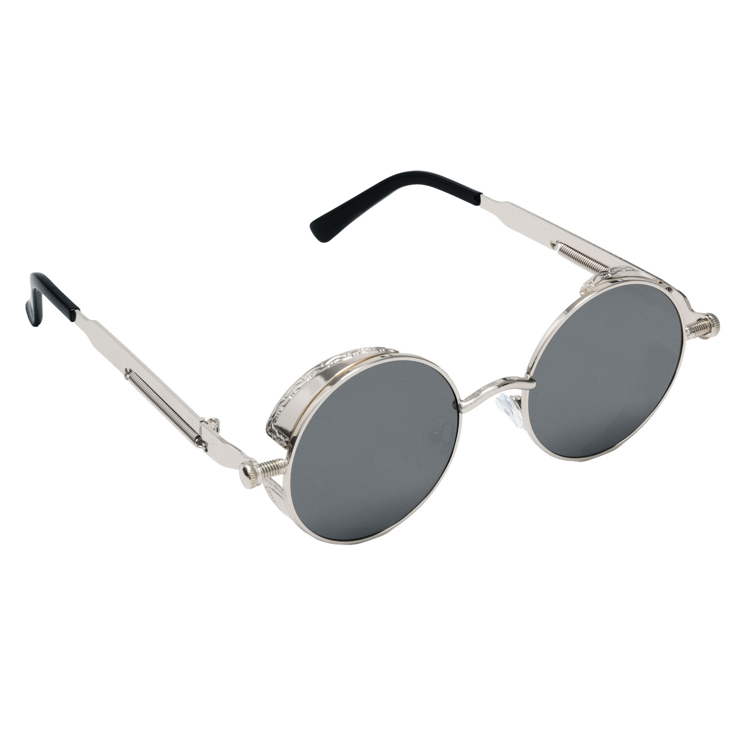 Lunettes "Steampunk", noir/argenté