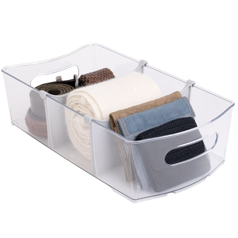 Clear Closet Organizer Bins With Dividers For Laundry And Home Storages Clear Closet Organizer Bins With Dividers For Laundry And Home Storages