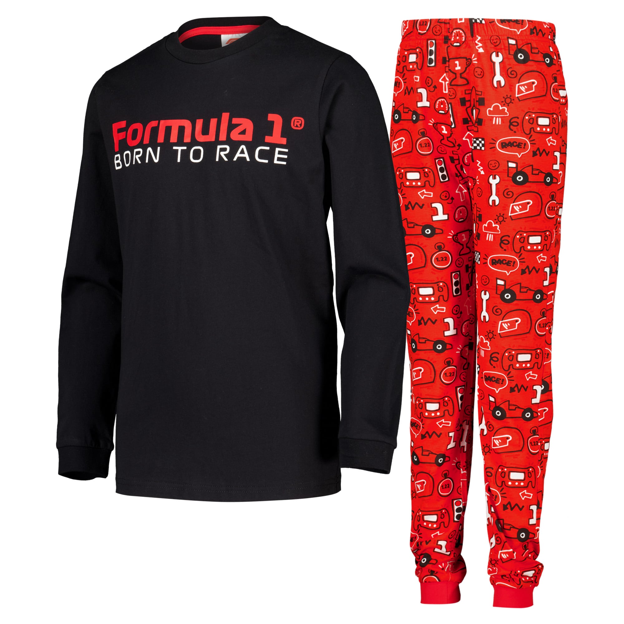 Pyjama imprimé Formule 1 pour garçon - unisexe Taille: 4-5 Years