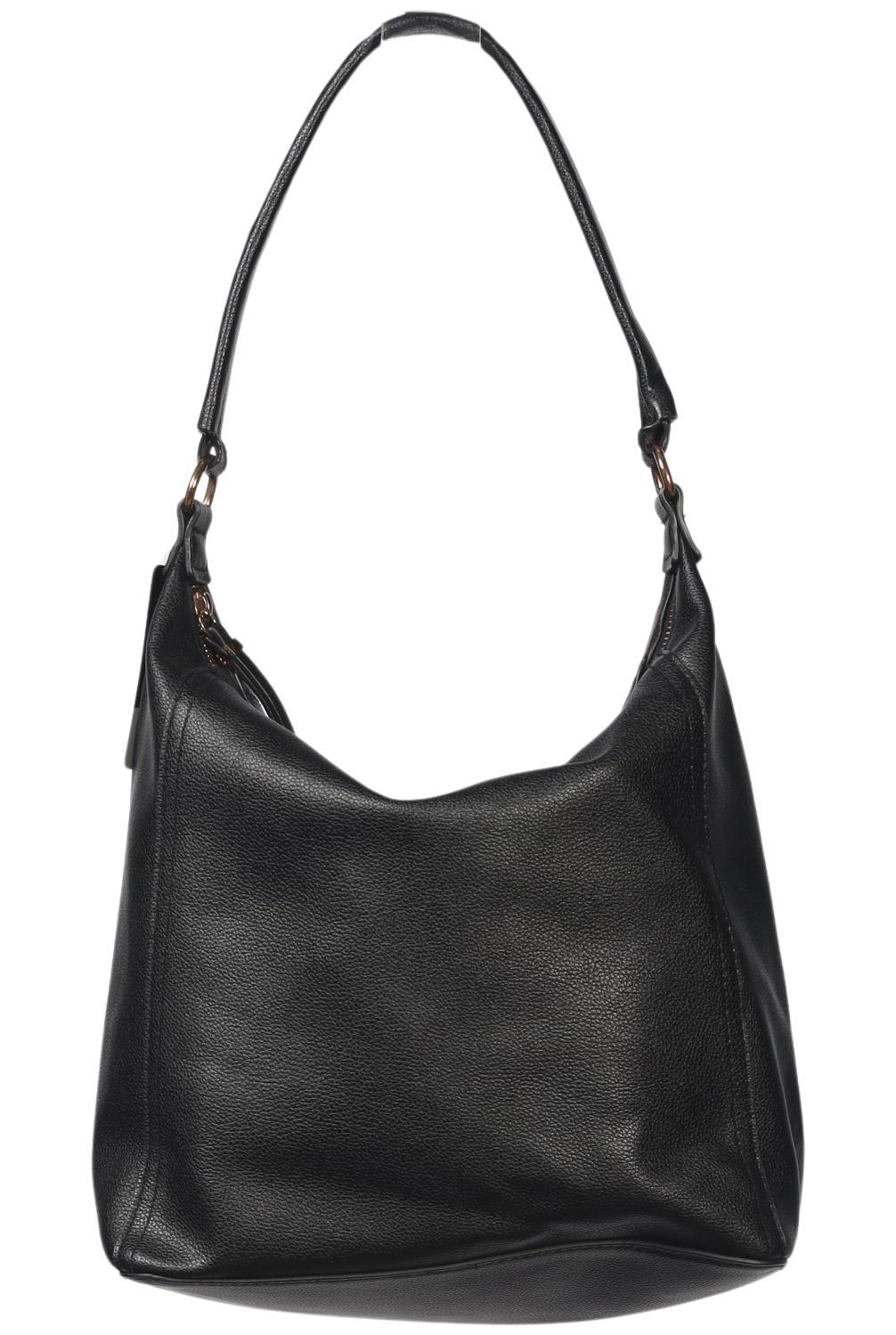 H&M Damen Handtasche gross, Gr. , Schwarz, Kunstleder