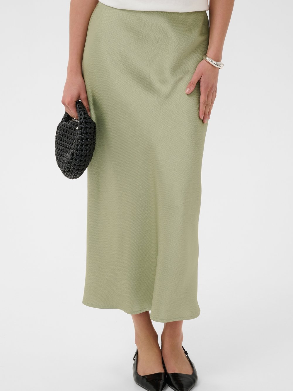 Kaffe Freizeitrock KALOTTE Elastische Taille Damen grün, 36