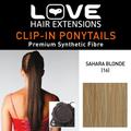 Love Hair Extensions Kunsthaar-Pferdeschwanz Silky Sue mit Kordel 51 cm 16 Sahara Blonde