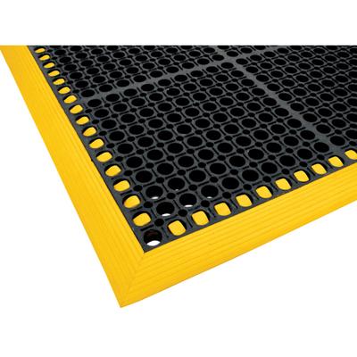 Apache Mills 7/8 In. Thick 28 In. x 40 In. Safety Tuff-Trapper 4-Side Black/Yellow Mat