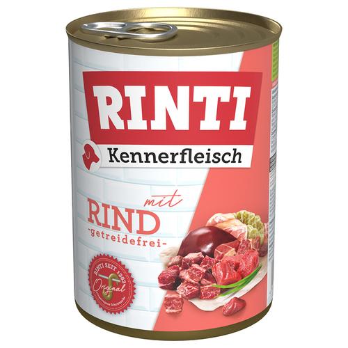 24x400g Kennerfleisch Rind RINTI Hundefutter nass