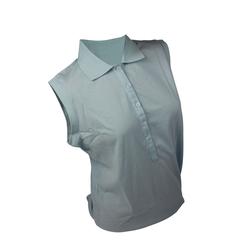Ashworth Ladies Sleeveless Polo Shirt-Grey-Medium
