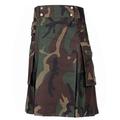 The Scotland Kilt Company Men's Camo Utility Combat Kilt Punk Goth Style - With Pockets - Size 30-50