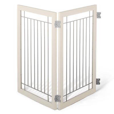 Luxury Two-panel Hardwood Pet Gate Extension - Antique White - Frontgate