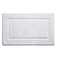 HUG RUG Bamboo Border 100% Organic Cotton Bathroom Mat, White, 60 x 100 Cm