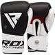 RDX Boxing Gloves for Training Muay Thai Cowhide Leather Mitts for Kickboxing, Sparring Great for Heavy Punch Bag, Speed Ball, Grappling Dummy and Focus Pads Punching