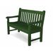 POLYWOOD® Rockford Outdoor Bench Plastic in Green | 35.25 H x 48 W x 24 D in | Wayfair RKB48GR