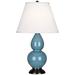 Robert Abbey 22 3/4" Steel Blue Ceramic/Bronze Table Lamp