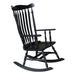 International Concepts Rocking Chair Wood/Solid Wood in Black | 44.5 H x 28 W x 36 D in | Wayfair R37-120