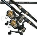 OAKWOOD / lineaeffe 2 X Carp/Pike Combo 2.75tc Rod And Bait Runner Reel With Line