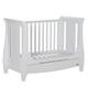 Tutti Bambini Katie Space Saver Sleigh Cot Bed With Under Bed Drawer - 120 X 60cm Converts To Junior/Toddler Bed (White) 3 Positions