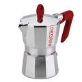 PEDRINI Kaffettiera 9081 Espresso Maker 3 Cups red