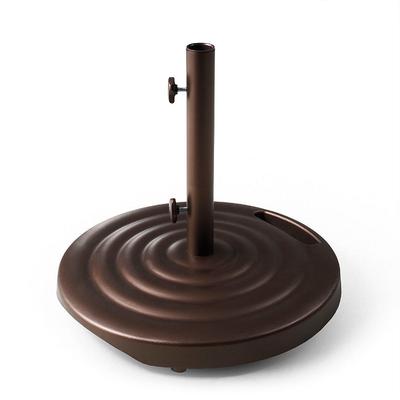 Ribbed Wheeled Base for 7-1/2' to 11' Umbrellas - Round, Bronze, 100 lbs. - Frontgate