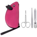 ZWILLING CLASSIC INOX Maniküre Set 3-tlg. Kinder Baby Pediküre Pflege Hände Füße Reise Ziegenleder Pink Maus Nagelschere abgerundete Spitze Saphir-Nagelfeile Pinzette 97481-002-0