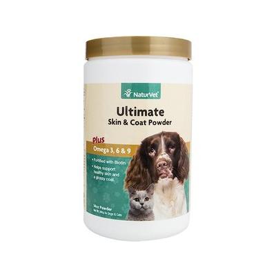NaturVet Ultimate Powder Skin & Coat Supplement for Cats & Dogs, 14-oz bottle