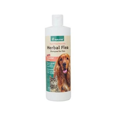 NaturVet Herbal Flea Dog & Cat Shampoo, 16-oz bottle
