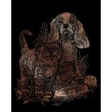 Engraving Art: Copper Foil Kitten and Puppy