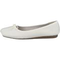 Clarks Damen Freckle Ice Ballerinas, White White Leather, 38 EU