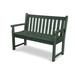 POLYWOOD® Traditional Garden Outdoor Bench Plastic in Green/Black | 35 H x 47.5 W x 24.25 D in | Wayfair TGB48GR