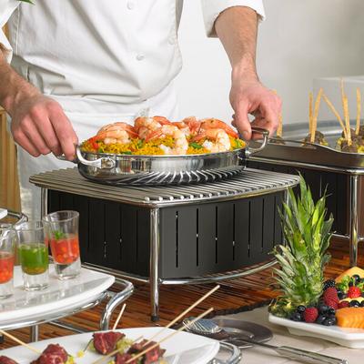 Vollrath 4667475 Black Small Buffet Station with Wire Grill