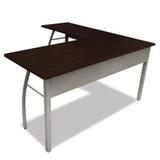 "Linea Italia Trento Line L-Shaped Desk, 59w x 59d x 29-1/2h, Mocha, LITTR737MOC | by CleanltSupply.com"