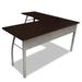 "Linea Italia Trento Line L-Shaped Desk, 59w x 59d x 29-1/2h, Mocha, LITTR737MOC | by CleanltSupply.com"