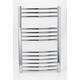 Milano Chrome Curved Heated Towel Rail W500mm x H800mm Central Heating Towel Radiator