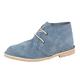 Ladies 2 Eyelet Suede Desert Boots, Denim Blue, 8 UK