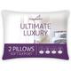 Snuggledown Ultimate Luxury White Pillows 2 Pack Soft Support Designed for Front Sleepers Bed Pillows