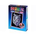 Mammut Spiel & Geschenk 5528908 8041217 - Sequin Art Paillettenbild Weißer Tiger, Steckbild, Bastelset mit Styropor-Rahmen, samtige Bildvorlage, Pailletten, Steckstiften, Anleitung, für Kinder ab 8 Jahre