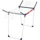 Leifheit Pegasus 200 Solid Standing Clothes Airer, Foldable Clothes Rack for Outdoor & Indoor, 20 m Clothes Horse with Hangers and Peg Bag