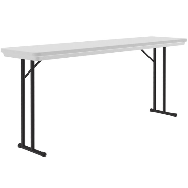 Correll 23 18" x 72" Gray Granite Plastic Seminar Table