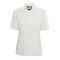 Busy Clothing Women Short Sleeve Jacket Light Cream Off White 20