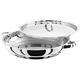 Judge Speciality Cookware JA71 Large Stainless Steel Paella Pan and Lid 30cm Induction Ready. Oven Safe, Dishwasher Safe - 25 Year Guarantee