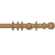 Rolls Woodline 35mm Wooden Ball Curtain Pole Set, Light Oak, 120cm