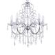 LITECRAFT Madonna Chandelier Dual Mount Ceiling Light 5 Arm - Polished Chrome (Chrome, 5 Light)