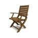 POLYWOOD® Signature Folding Outdoor Chair Plastic/Resin in Brown | 37.25 H x 24.75 W x 26.5 D in | Wayfair 1900-TE
