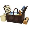 Picnic at Ascot Buckingham Basket w/ Blanket for Four Wicker or Wood in Black/Brown | 17 H x 20 W x 13.5 D in | Wayfair 714B-AG