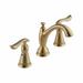 Delta Linden Widespread Bathroom Faucet 3 Hole, 2-handle Bathroom Sink Faucet w/ Drain Assembly, Metal in Yellow/Brown | Wayfair 3594-CZMPU-DST