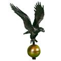 Montague Metal Products Inc. Aluminum Flagpole Eagle Aluminum in Gray/Black | 18 H x 16 W in | Wayfair FP-1-SI