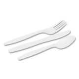 Dixie® Heavy-Duty Combo Pack Heavy Weight Plastic Disposable Flatware Set in White | Wayfair DXECM168