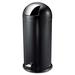 Genuine Joe Pedal Receptacle 13.5 Gallon Swing Top Trash Can Stainless Steel in Black | 37.4 H x 17.2 W x 17.2 D in | Wayfair 58890