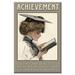 Buyenlarge Achievement Vintage Advertisement on Wrapped Canvas in White | 36 H x 24 W x 1.5 D in | Wayfair 0-587-22256-5C2436